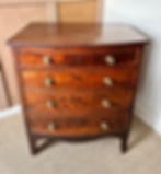 small antique bow fronted chest of drawers for sale
