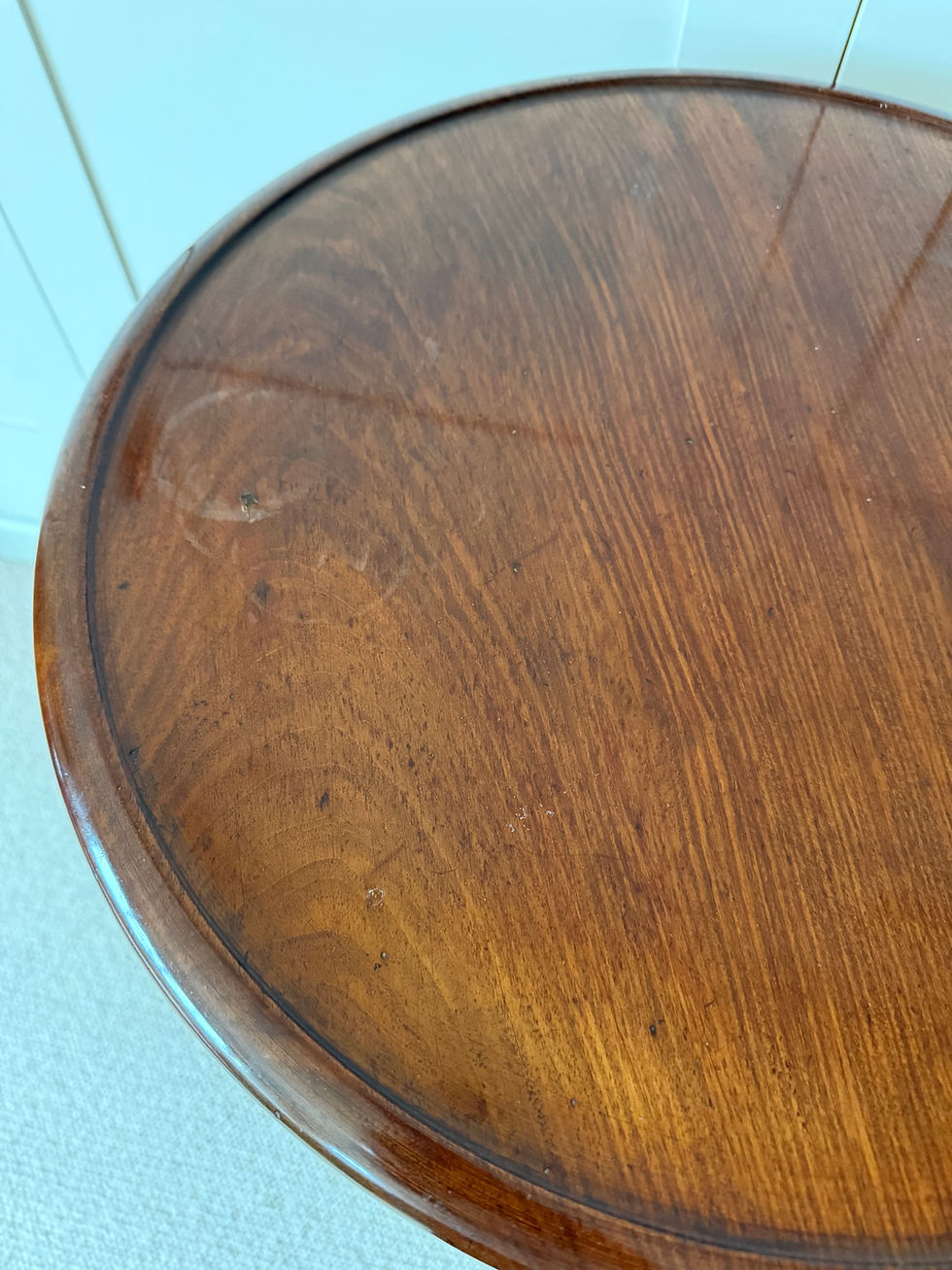 Thumbnail: Antique Mahogany Barley Twist Tripod Table