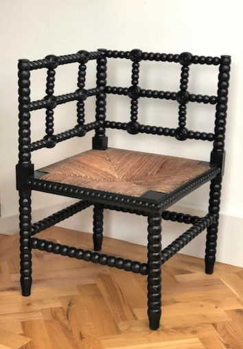Thumbnail: Antique Bobbin Corner Chair