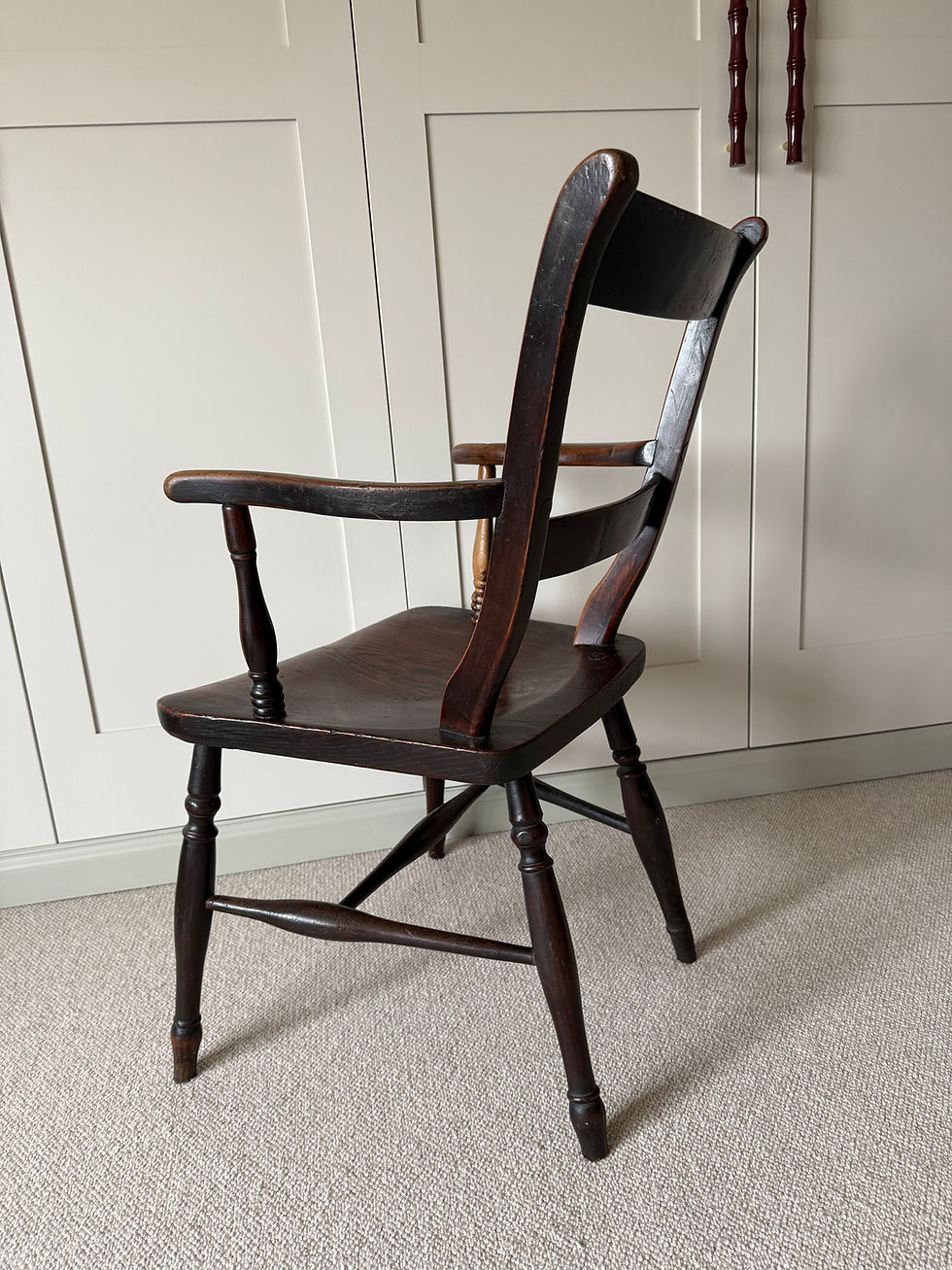 Thumbnail: antique oxford bar-back windsor armchair