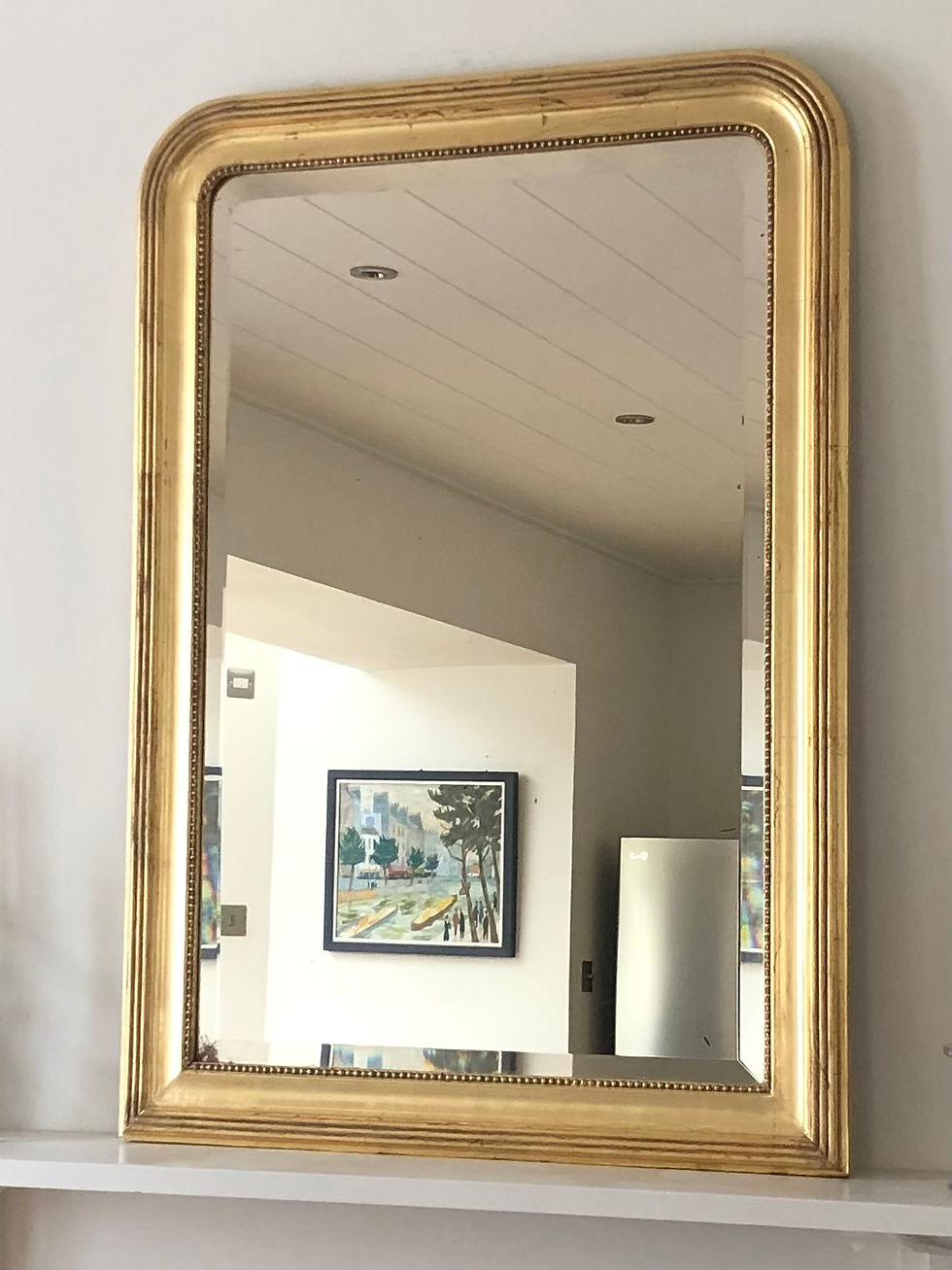 Thumbnail: French Louis Philippe Giltwood Overmantel Mirror