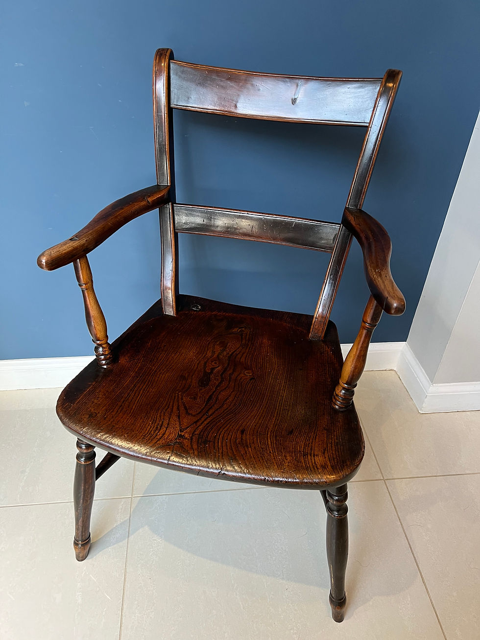 Thumbnail: antique elm oxford windsor chair