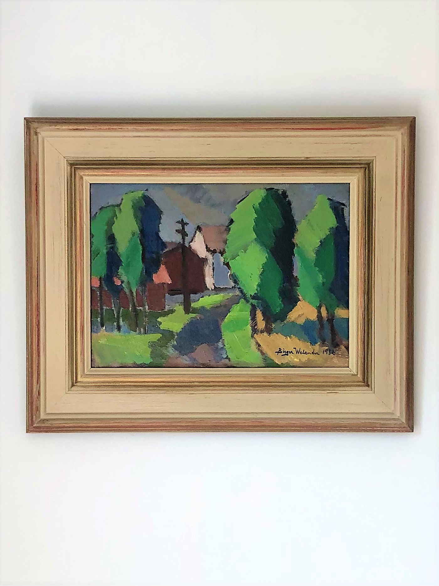 Mid Century Original Oil Landscape