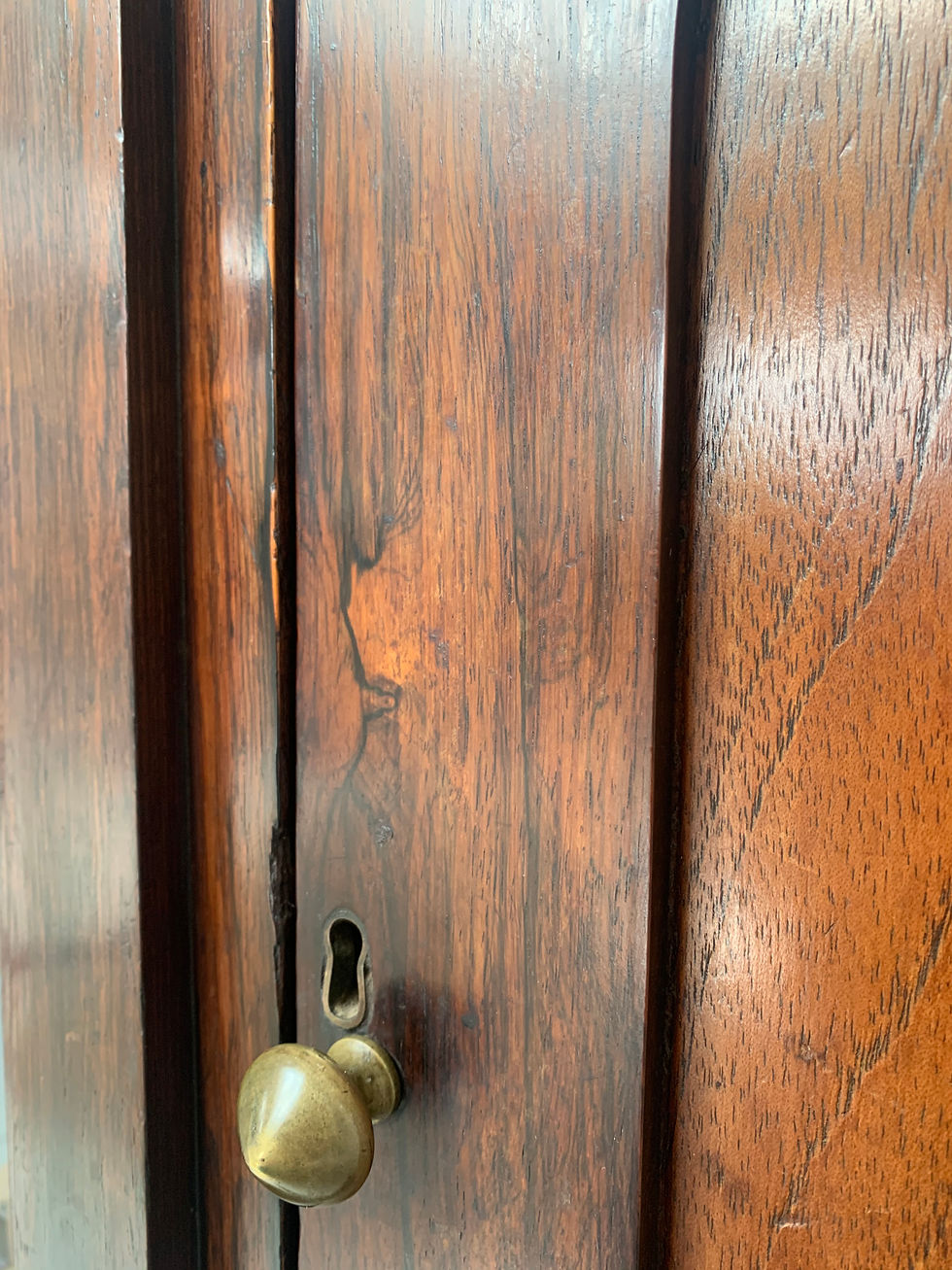 Thumbnail: Antique Regency Rosewood Cabinet with brass knob