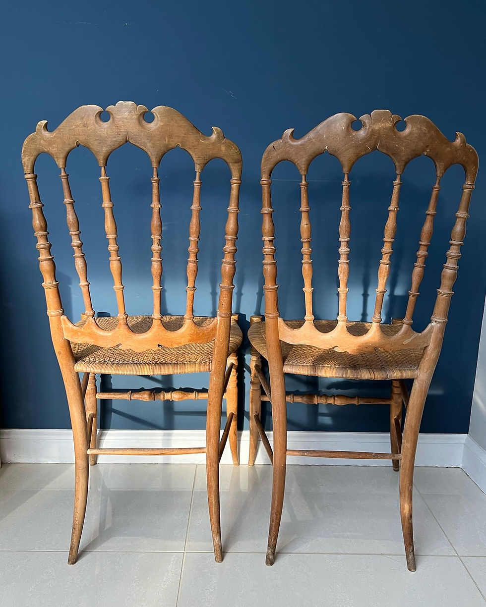 Thumbnail: Pair of Mid Century Chiavari Chairs