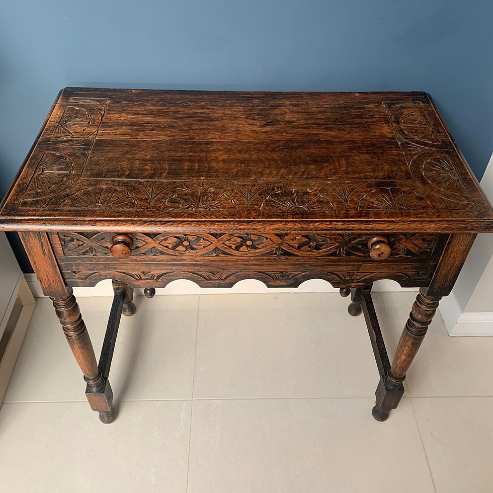Thumbnail: Victorian Carved Oak Console Table
