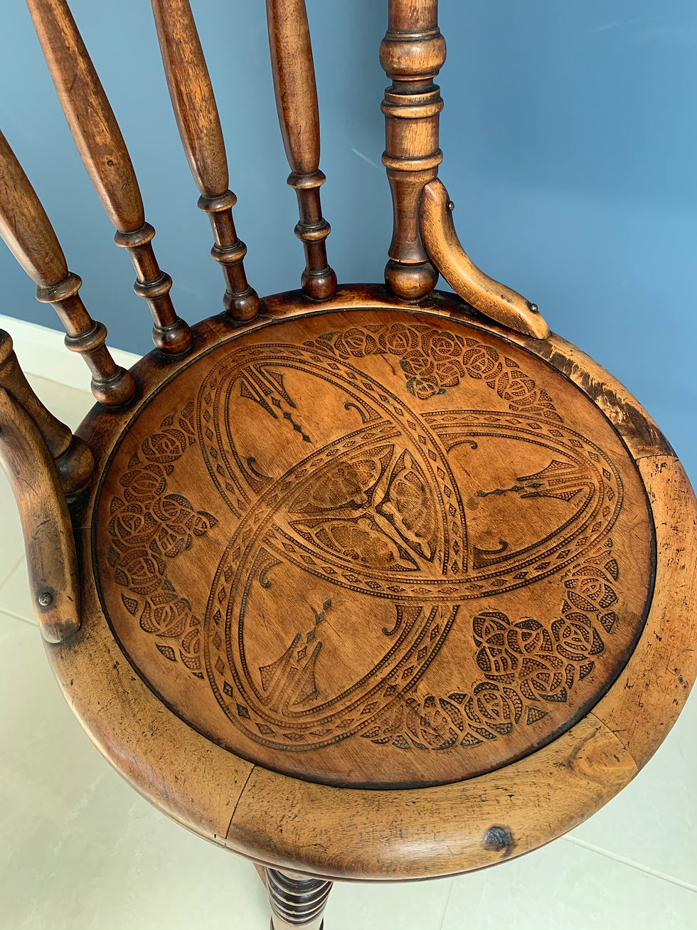 Thumbnail: Edwardian / Art Nouveau Fischel Style Chair, c. 1920