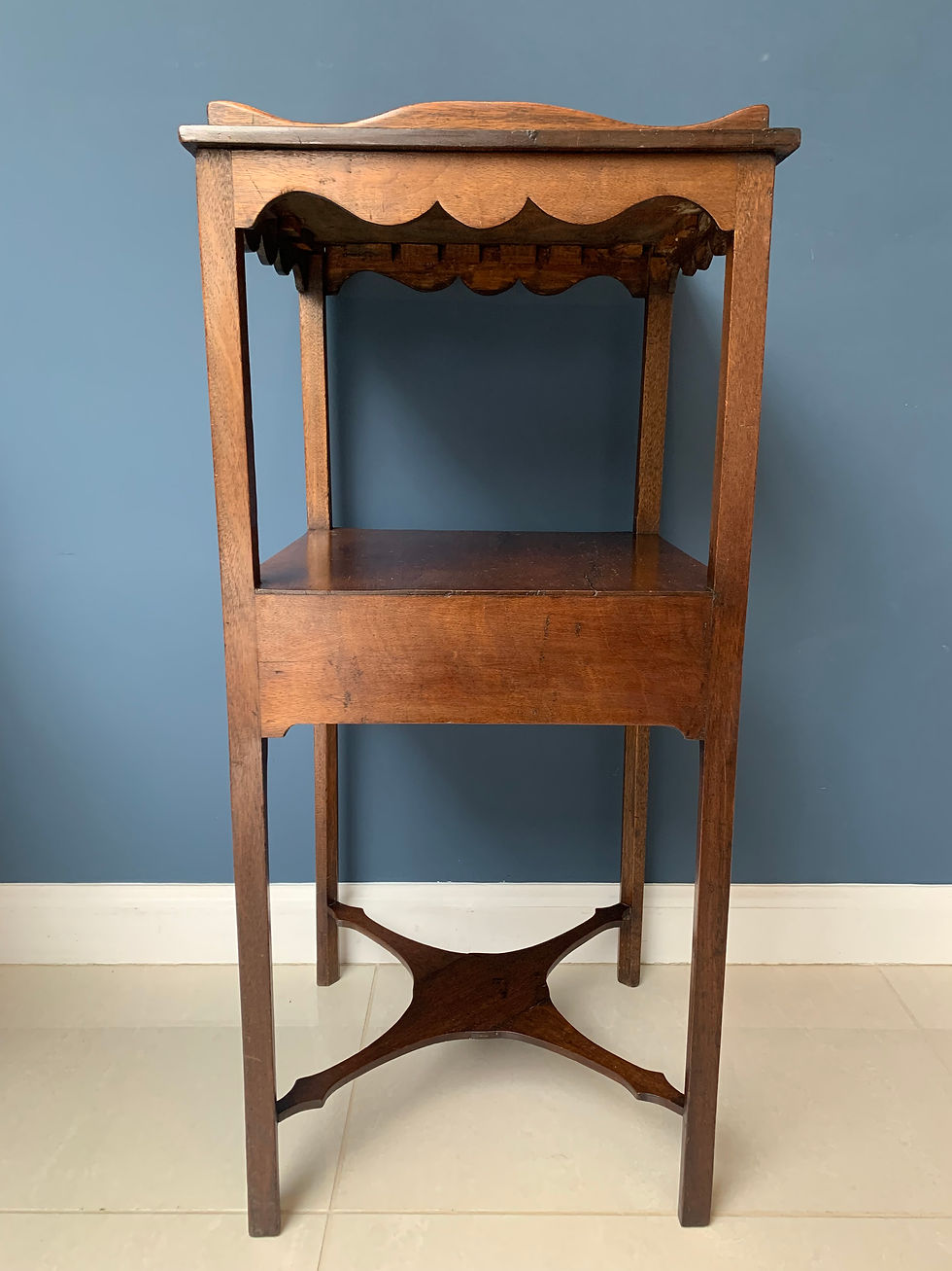 Thumbnail: Early 20th Century Mahogany Tray Top Bedside Table or Pot Cupboard