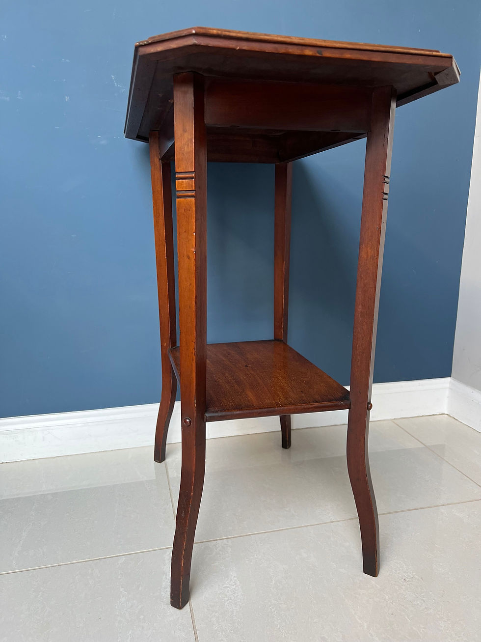 Thumbnail: Two Tier Arts and Crafts or Art Deco mahogany lamp table