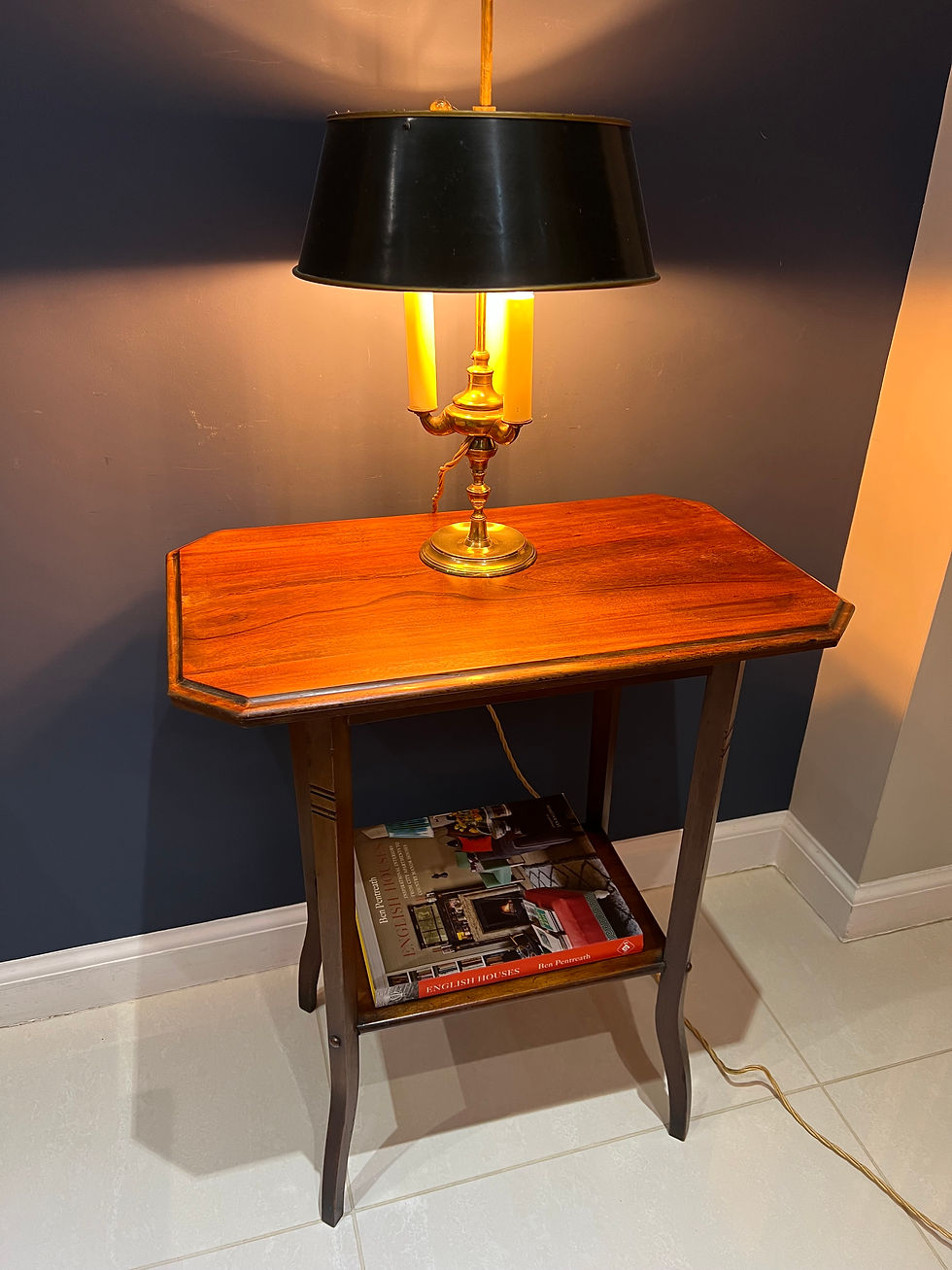 Thumbnail: Two Tier Arts and Crafts or Art Deco mahogany lamp table