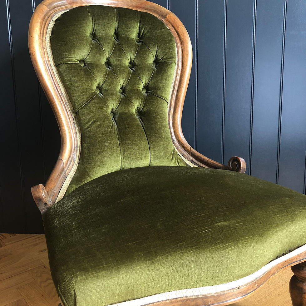Thumbnail: Victorian Upholstered Nursing Chair