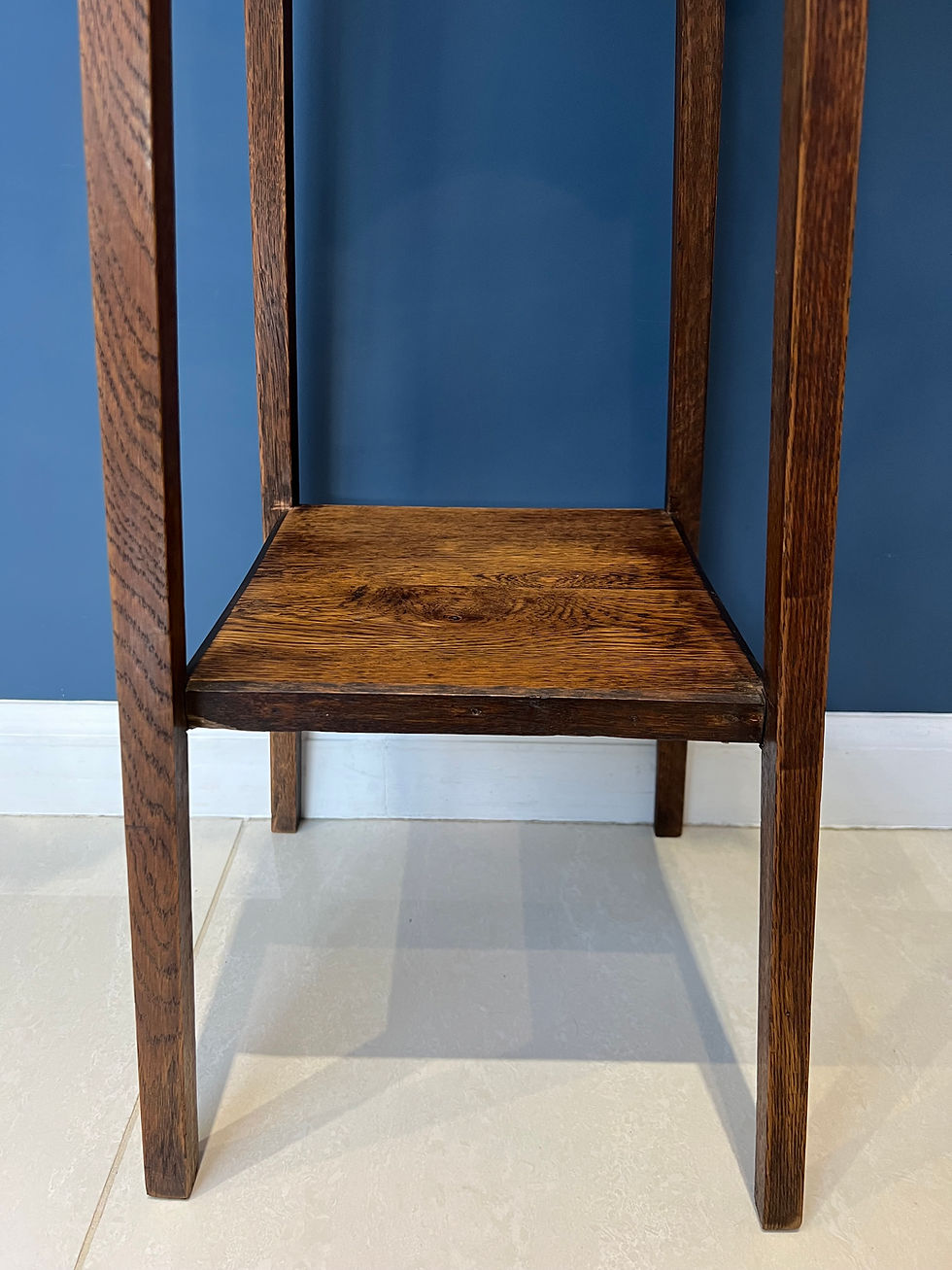 Thumbnail: Arts and Crafts Antique Oak Plant Stand