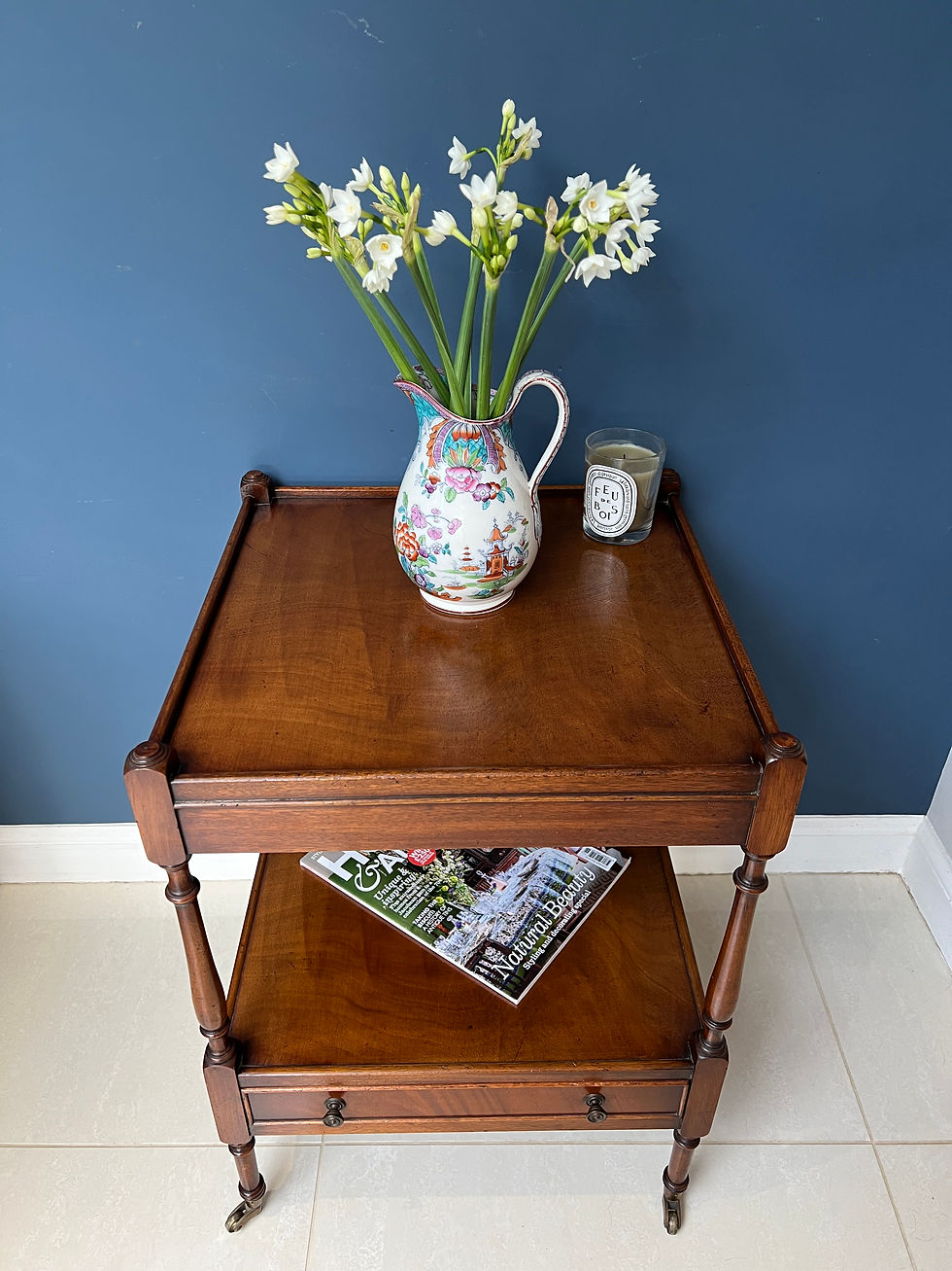 Thumbnail: Antique Two Tier Mahogany Side Table