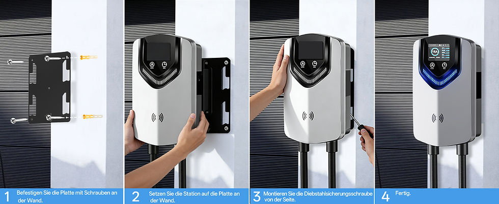 Miniaturbild: Wallbox 11kW mit APP & RFID – 3-Phasiges Typ 2 EV-Ladegerät 400V, 6–16 A, 