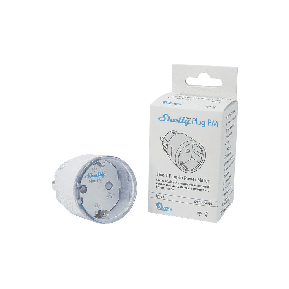 Miniaturbild: Shelly Plug PM Gen3 – Intelligente WLAN-Steckdose Weiß für Hausautomation