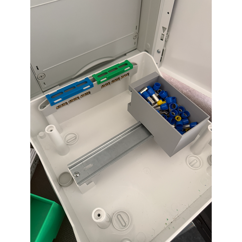 Miniaturbild: DIN-Schienen Box für Aderendhülsen | Hutschienen Organizer