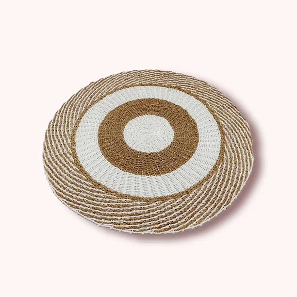 tapis rond - made in bali - fait main - deco interieur 