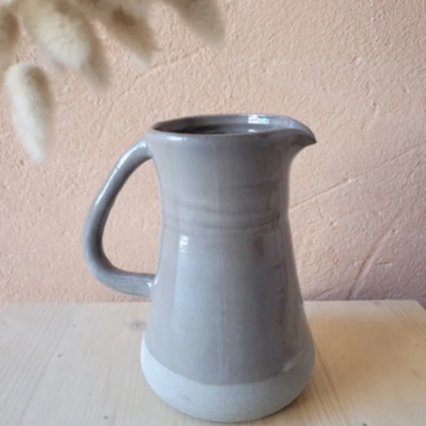 French tableware - Anthracite Stoneware Pitcher - French home decoration - Made in France - Handcrafted ceramics