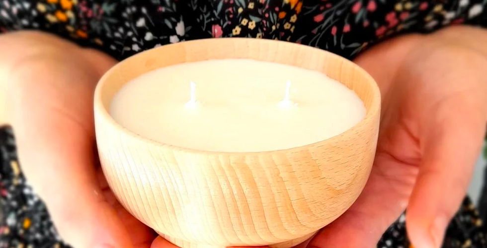 bougie bois vegan - made in France - artisanal