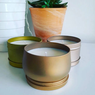 bougie métallique parfumée trio - artisanal - made in France -