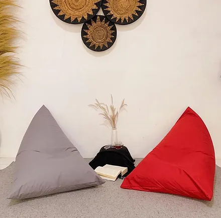 KO'RA - Duo poufs d'intérieur uni - Fait main - Made in Indonesia - Bali décoration