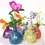 Miniature : Soliflore colore – Petite decoration – Decrations artisanal – Soliflore ceramique – Vase fleur