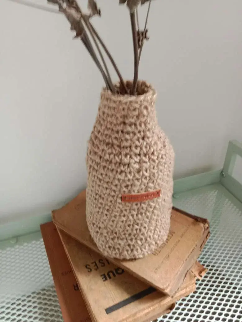 Miniature : Vase decorative – Fleurs sechees – Vase a fleur – Deco macrame