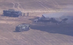 Avión de combate se estrella en una base militar de California
