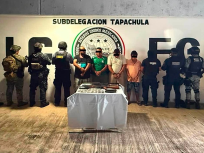 Detienen a 9 delincuentes en Chiapas, dos de ellos requeridos por Guatemala