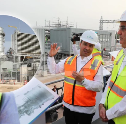 Abinader supervisa construcción de central termoeléctrica que aportará 467 megavatios al sistema eléctrico