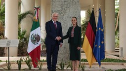 Sheinbaum recibe al presidente de Alemania en Quintana Roo