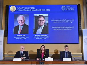 Hall y Woodford ganan el Nobel de Economía 2026 por fundamentos micro de estabilización macroeconómica