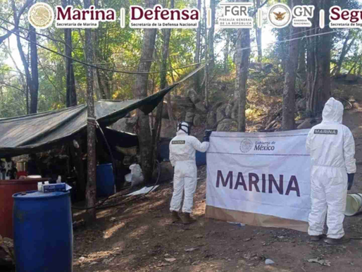 Decomisan 300 kilos de metanfetamina en el estado de Guerrero