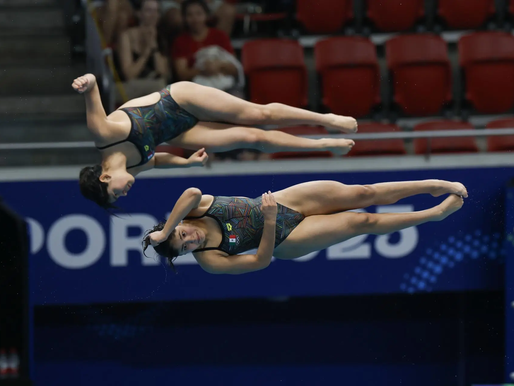 Con 14 años, Lía y Mia Cueva logran el bronce para México en el Mundial de Deportes Acuáticos Singapur 2025