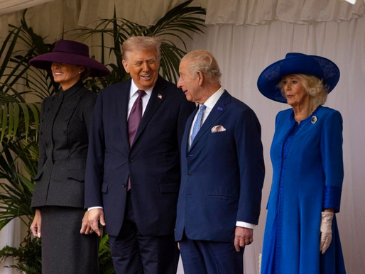 Rey Carlos III recibe a Trump por visita de Estado; intercambian regalos y visitan tumba de Isabel II