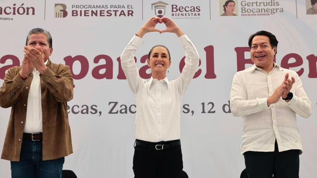 Sheinbaum anuncia beca de transporte Gertrudis Bocanegra en Zacatecas; "educación es por lo que trabajamos en la 4T", afirma