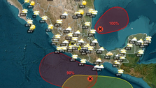 Alertan por formación de dos ciclones en México; ‘Simón’ e ‘Isaías’ afectarían al mismo tiempo