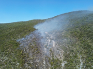 Sigue combate a incendio en cerro del Topo Chico en NL
