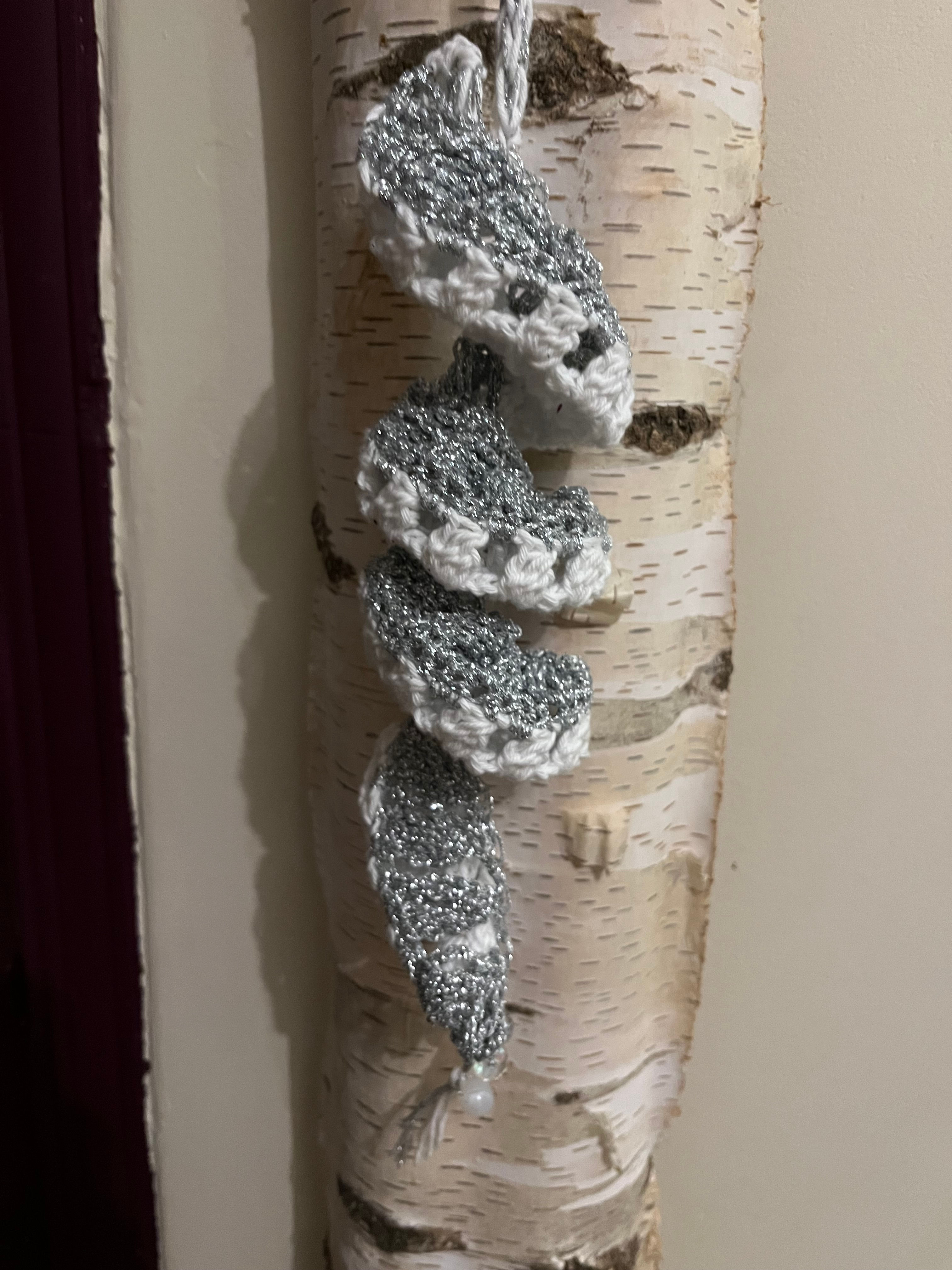 Spirale Noël "Flames" blanche