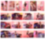 Grid of brand content production & socials photos with car.