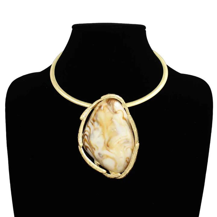 Marble Pendant Necklace