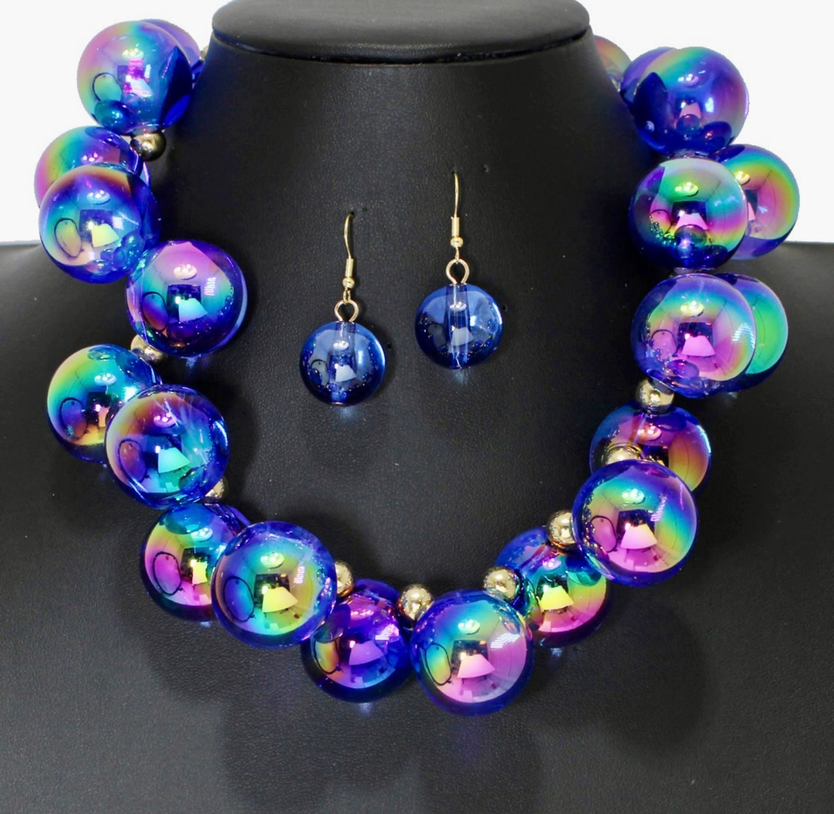 Transparent Ball Beaded Necklace