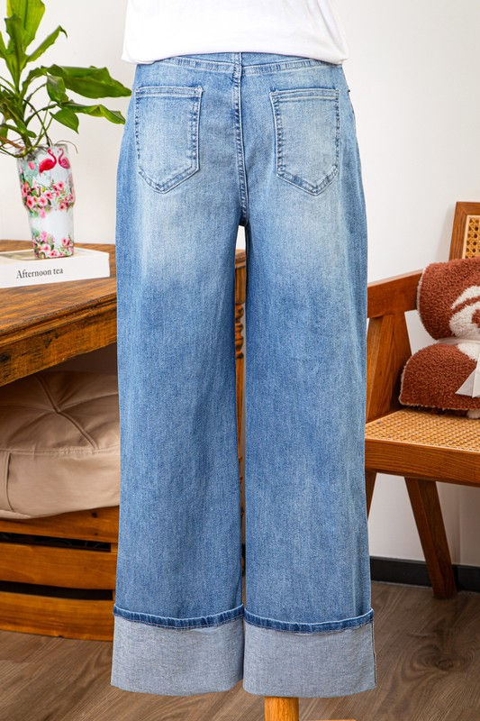Thumbnail: DENIM Light Wash Distressed Jeans