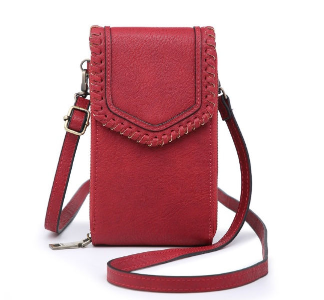 Thumbnail: Whipstich Touch Screen Crossbody w/ Whipstitch Flapover
