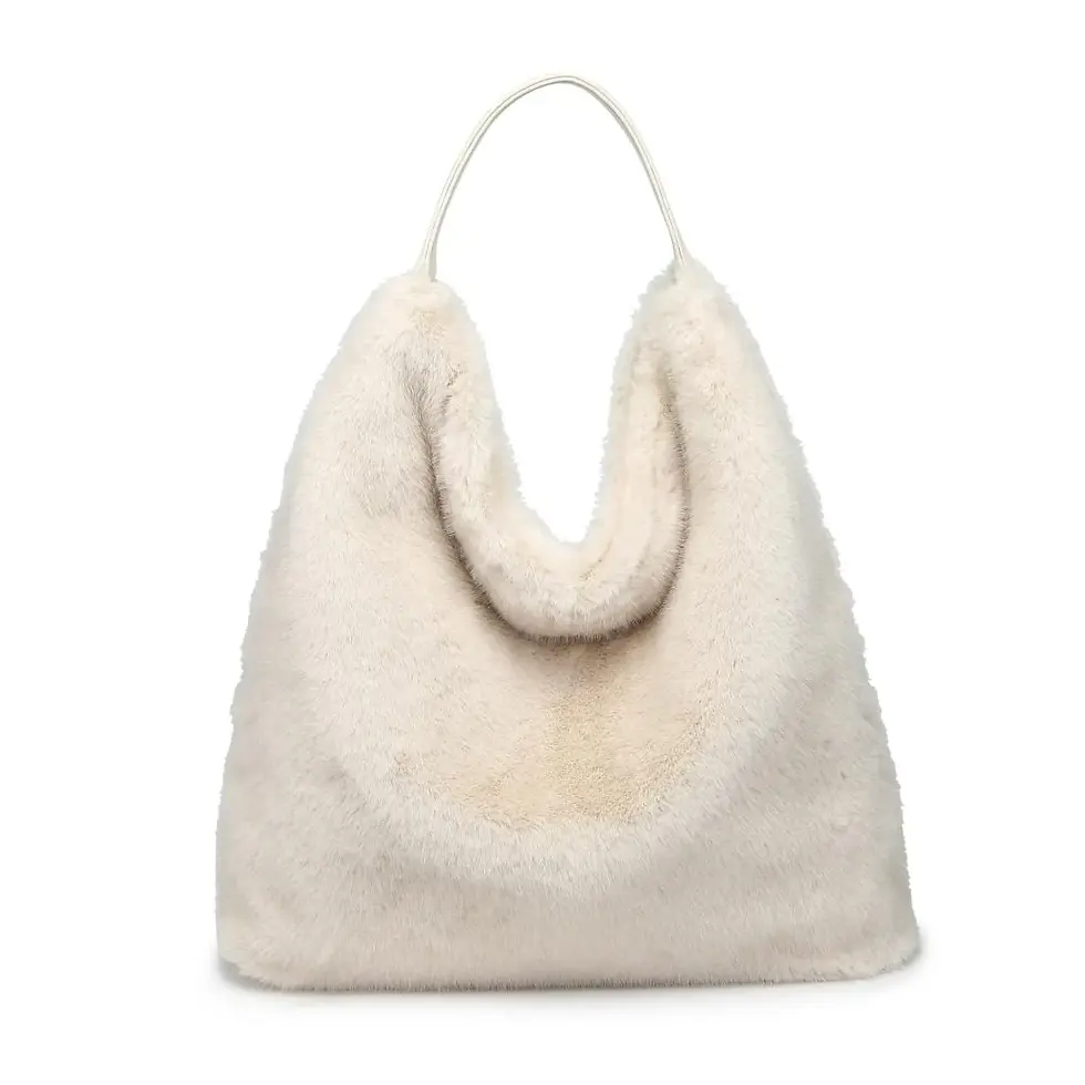 Thumbnail:  Faux Fur Hobo Bag