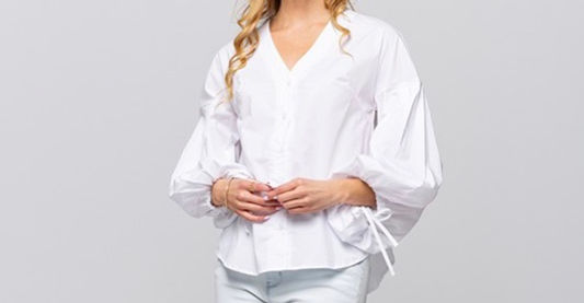 Thumbnail: Drawstring Sleeve Top
