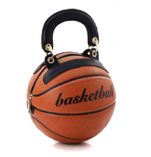 Thumbnail: Faux Leather Basketball Tote Bag