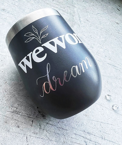 Toronto Calligrapher Engraver Live Event Ishaana M Cherian The Doodler Scribbler Engraved Wework Tumbler