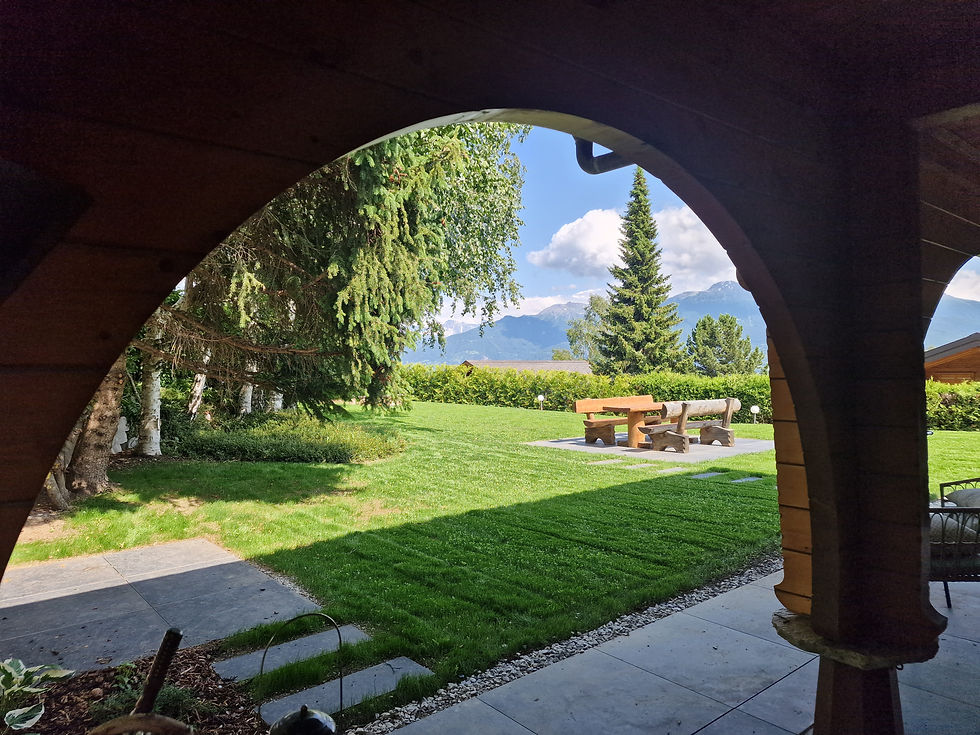 Terrasse en milieu alpin