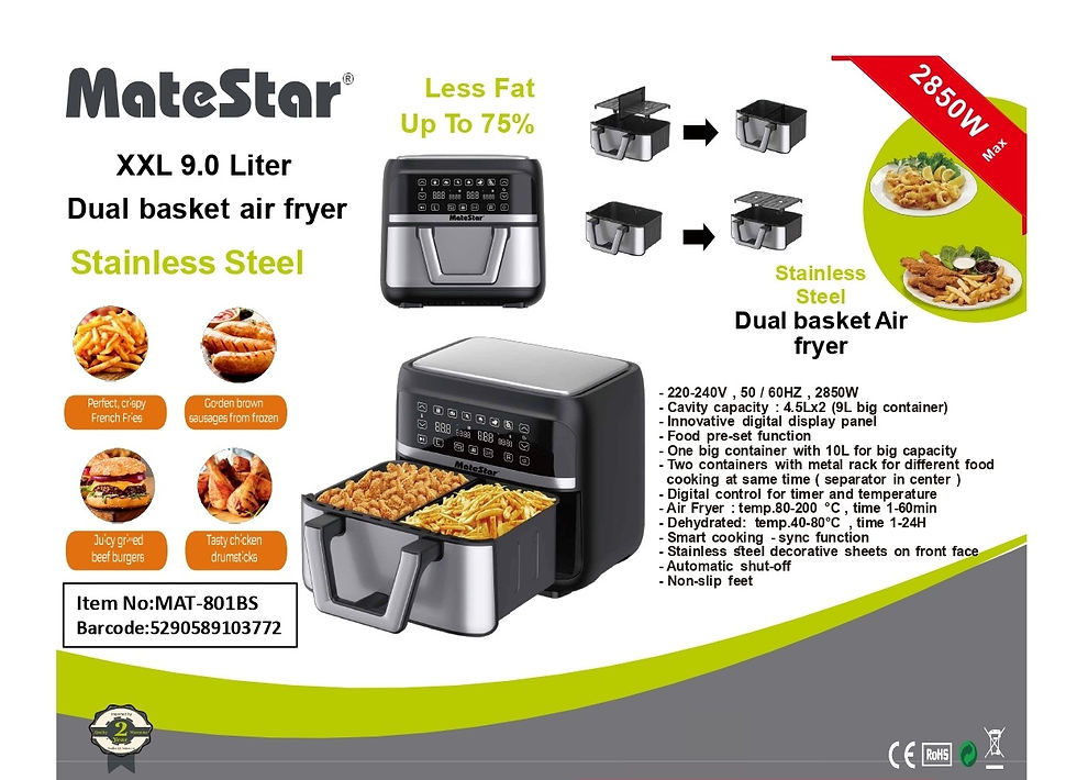 Thumbnail: AIR FRYER MATESTAR MAT-801BS